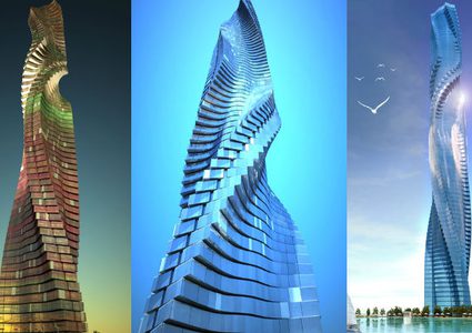 أول ناطحة سحاب دوارة في دبي
