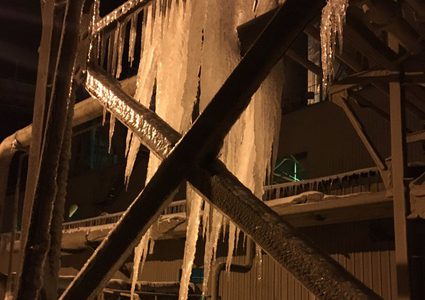 الصقيع يشكل تحفة فنية في الأردن "الصور"