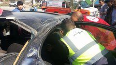 إصابتان بانقلاب مركبة في اريحا (صور)