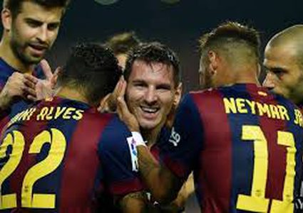 خماسية لبرشلونة تبقيه في الصدارة