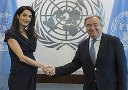 امل كلوني تواصل الدفاع عن الايزيديات في الامم المتحدة