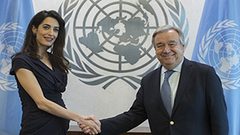 امل كلوني تواصل الدفاع عن الايزيديات في الامم المتحدة