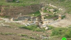 الاحتلال يخطر بوقف بناء بركة مياه في الأغوار