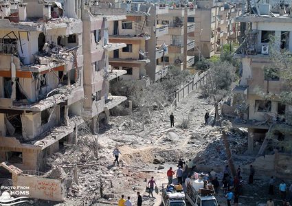 مهجرو  حي الوعر  يصلون لريف حلب