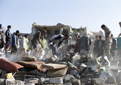 قصف مواقع للحوثيين وسط صنعاء