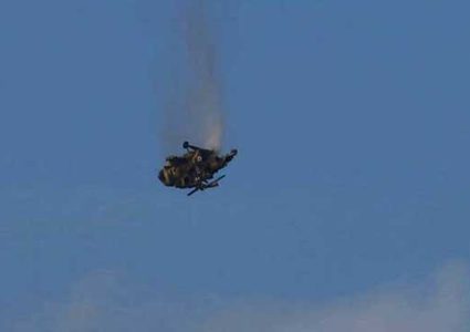 إسقاط مروحية للجيش السوري في اللاذقية