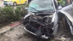 إصابة ثمانية مواطنين إثر حادثِ تَتابع بطولكرم (صور)