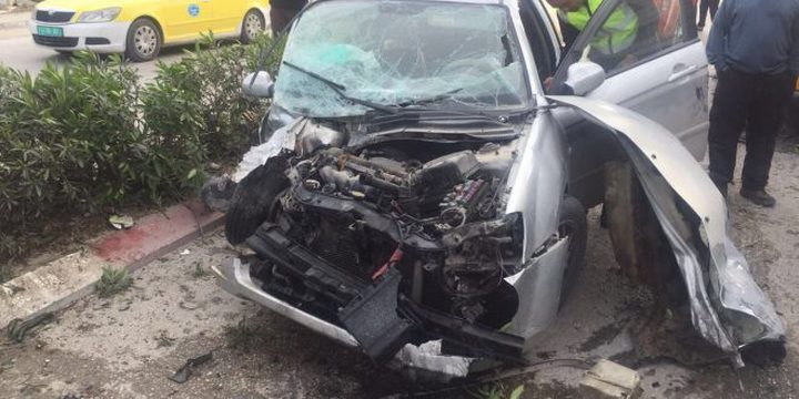 إصابة ثمانية مواطنين إثر حادثِ تَتابع بطولكرم (صور)