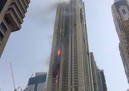 حريق في أبراج بدبي