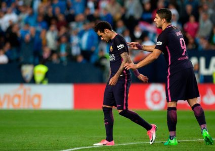 ملقا يفوز على برشلونة بالدوري الإسباني