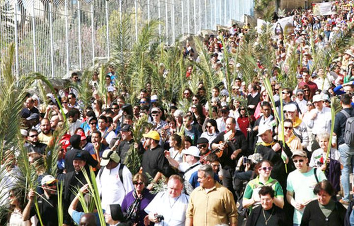 الفلسطينيون الأرثوذكس يحتفلون بأحد الشعانين