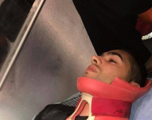 اصابة مواطن في حادث سير ذاتي