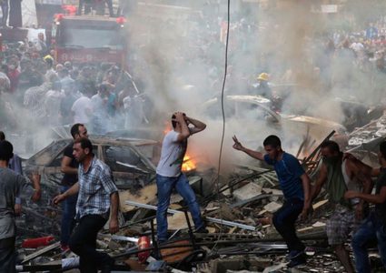 قصف مخيم درعا للاجئين بسورية