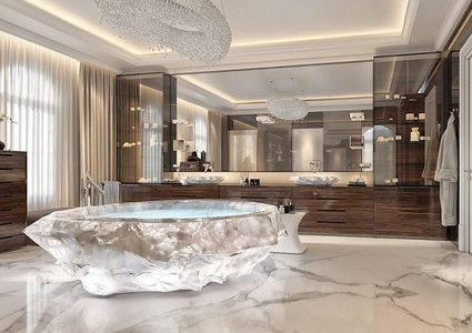 أحواض إستحمام لامعه في دبي بمليون دولار