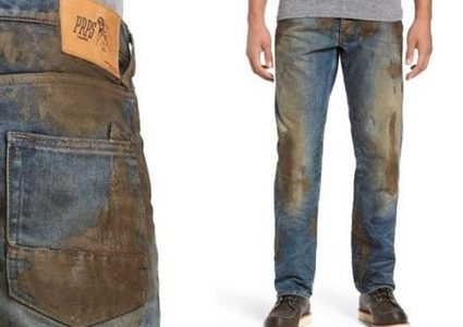 موضة "الجينز المطين" يباع بـ 425 دولار أمريكي