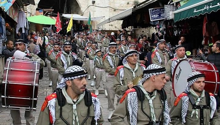 مسيرة كشفية في بيت لحم تضامنا مع الأسرى