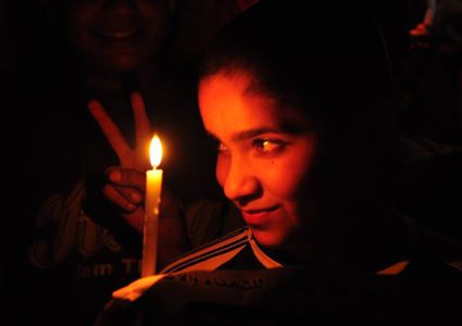 ليلة مظلمة في طوباس تضامناُ مع الاسرى