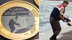 الجندي التركي والطفل أيلان على العملة الوطنية لفنلندا