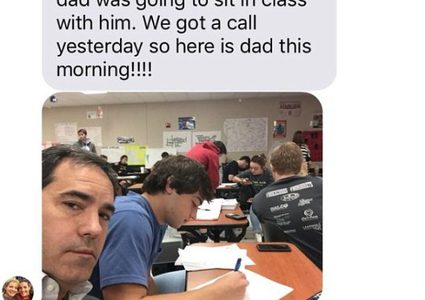 أب يتخلى عن صبره ويقرر وضع حد لسلوك  ابنه في المدرسة