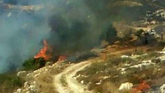 اندلاع حريق في أحراش جنوب جنين