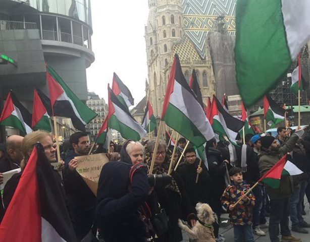 الجالية الفلسطينية في النمسا تساند الأسرى
