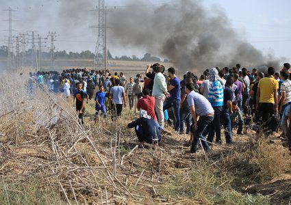 اصابة اربعة مواطنين برصاص الاحتلال شرق قطاع غزة (صور)