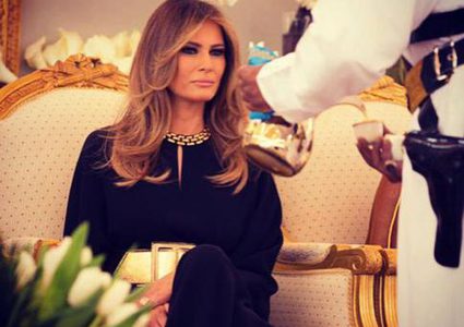 في اول تغريدة لها من السعودية ماذا قالت ميلانيا؟