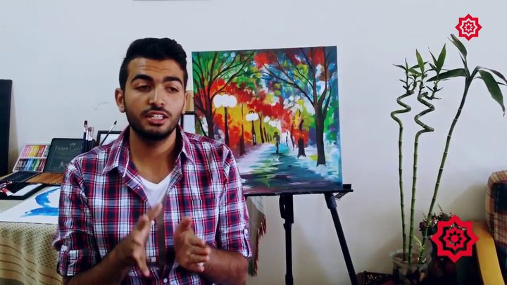 لاجئ سوري الفن لتخليد الذاكرة السورية