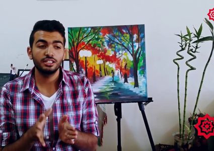 لاجئ سوري الفن لتخليد الذاكرة السورية