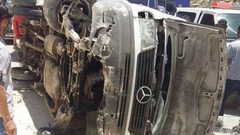 اصابات في انقلاب حافلة قرب طوباس