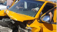 جنين: 10 إصابات في حادث تصادم بين مركبتين (صور)