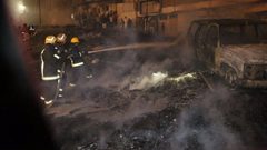 احتراق مركبتين في طولكرم