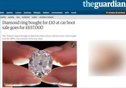 خاتم بيع قبل مدة ب 10 جنيهات يباع ب850 ألف دولار