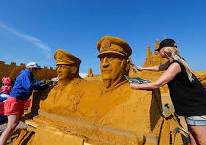 مهرجان للنحت على الرمال في بلجيكا
