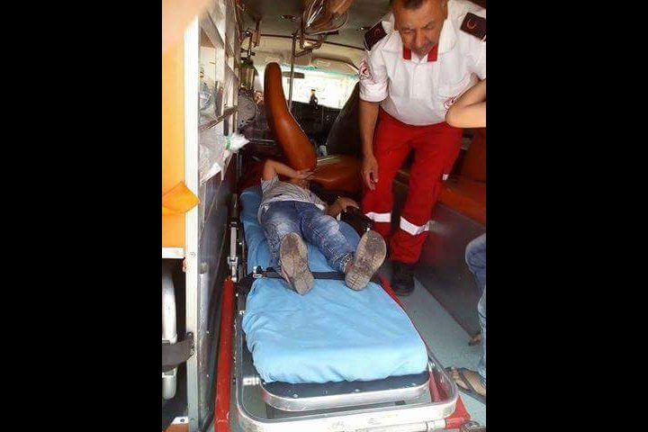 بالصور أربع إصابات بحادث جنوب نابلس