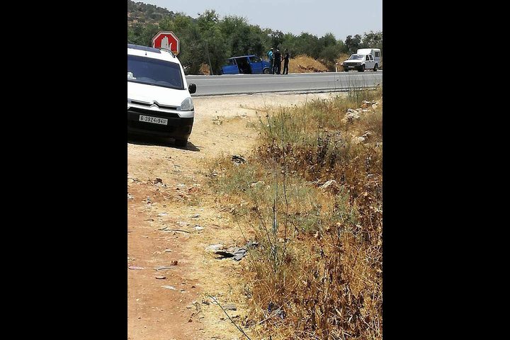 انقلاب مركبة جنوب نابلس