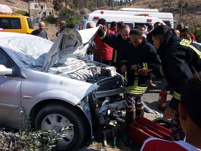 إصابة بحادث سير في نابلس