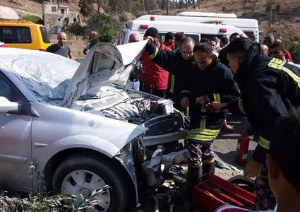 إصابة بحادث سير في نابلس