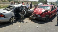 إصابة أربعة مواطنين في حادث سير