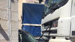 حادث سير بين شاحنة ومركبة في طوباس