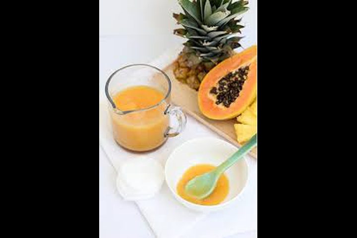 الأناناس والبابايا مقشر طبيعي ونتائج رائعة!