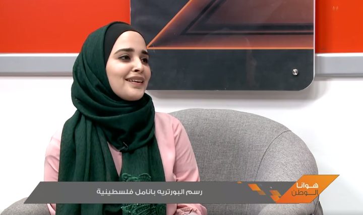 رسم البورتريه بأنامل فلسطينية