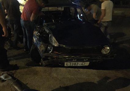 بالصور: الحادث الخامس في نابلس..ثلاث إصابات حتى الآن!