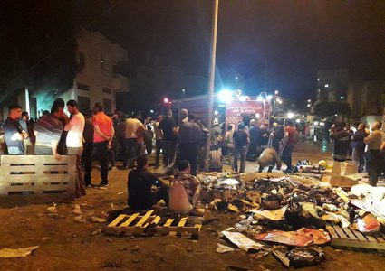 إصابات بحريق هائل في مستودعات شرق نابلس  "فيديو وصور"