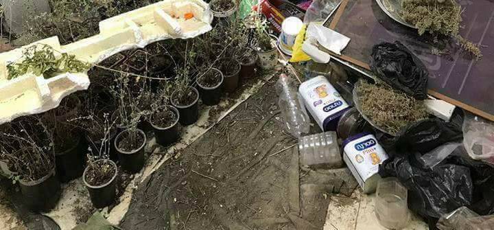 ضبط معمل لتصنيع المخدرات جنوب جنين
