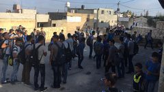 قلقيلية: إضراب بمدرسة احتجاجا على نقل معلم (فيديو)