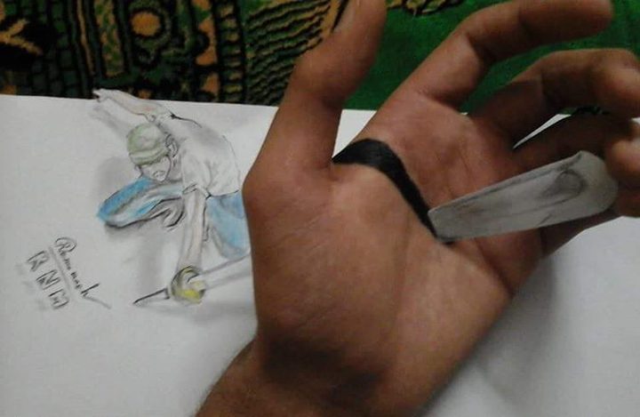 بالصور: أبطال الكرتون في ضيافة لوحات المشهراوي