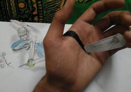 بالصور: أبطال الكرتون في ضيافة لوحات المشهراوي