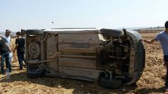 إصابة مواطن جراء انقلاب مركبة شمال جنين
