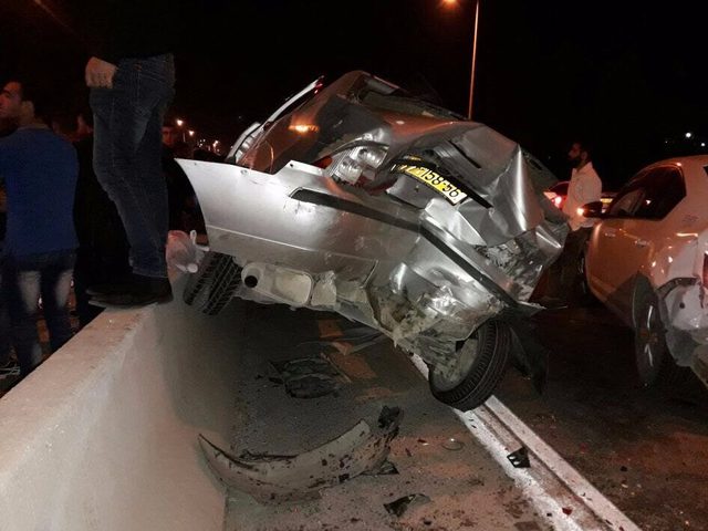 إصابة ثلاثة مواطنين بحادث سير شمال سلفيت